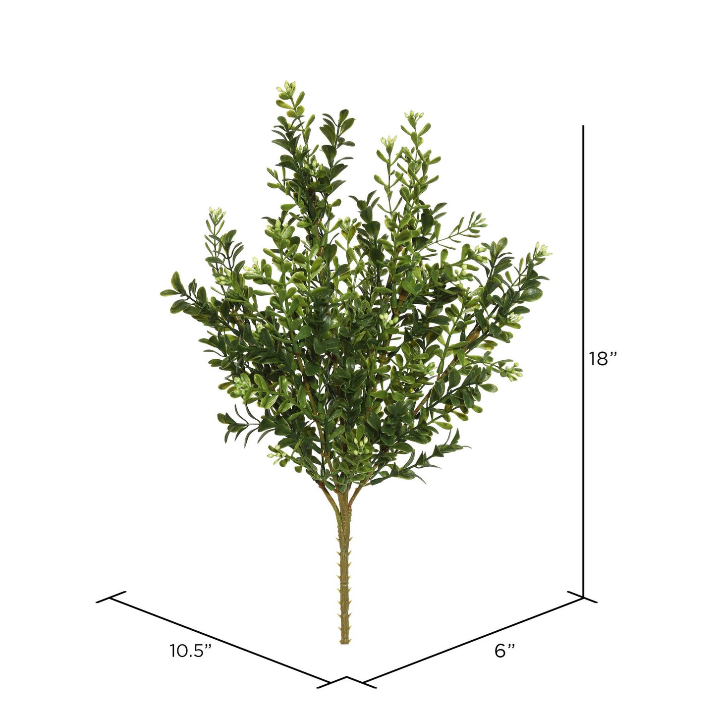 18" Artificial Green Boxwood Bush