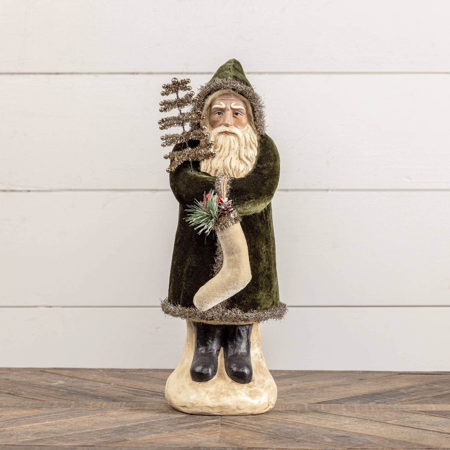 16.5" Forest Green Velvet Belsnickel