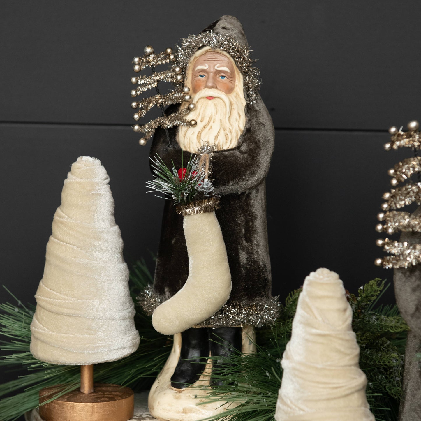 12" Charcoal Velvet Belsnickel