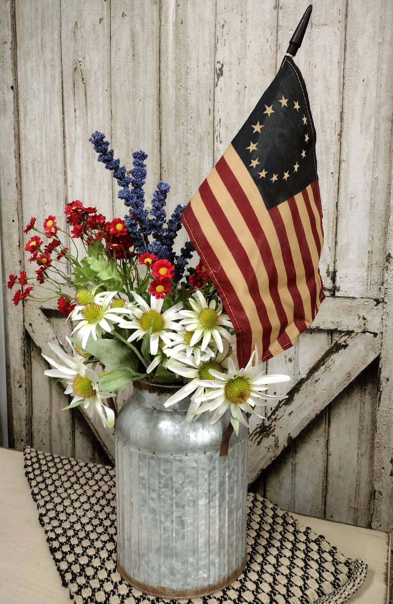 18" Teastained Betsy Ross Flag