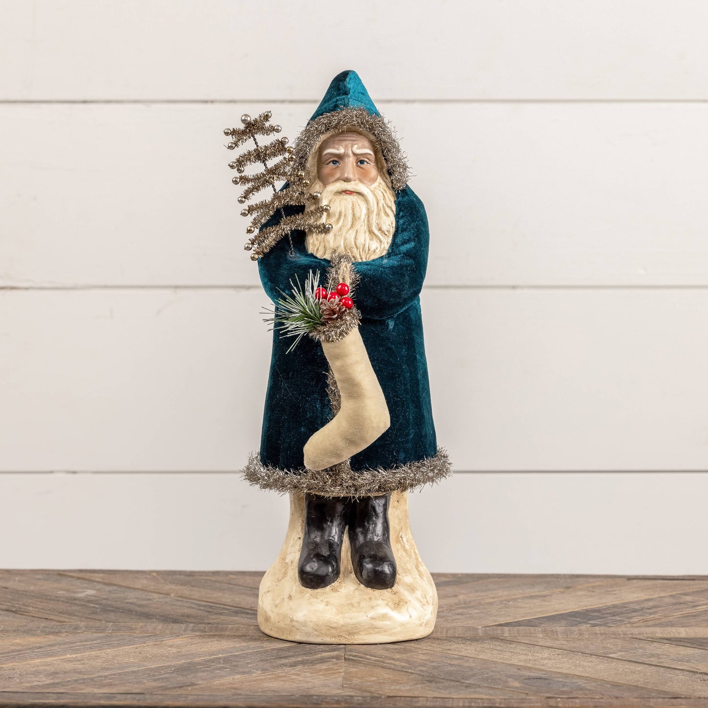 16.5" Deep Ocean Velvet Belsnickel