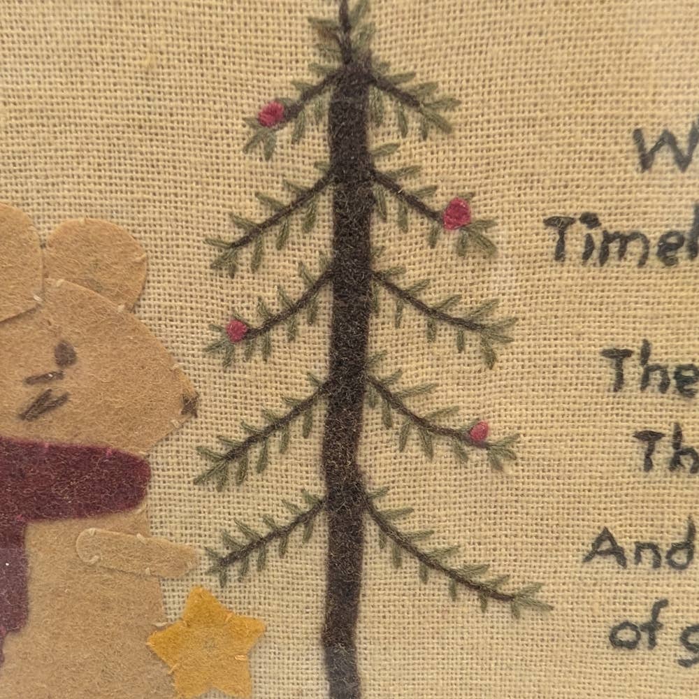 "Treasures of Christmas" Framed Stitchery