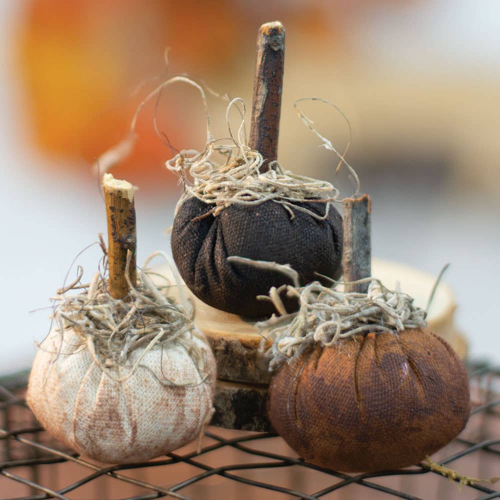 Primitive Mini Pumpkin - 3 Assorted