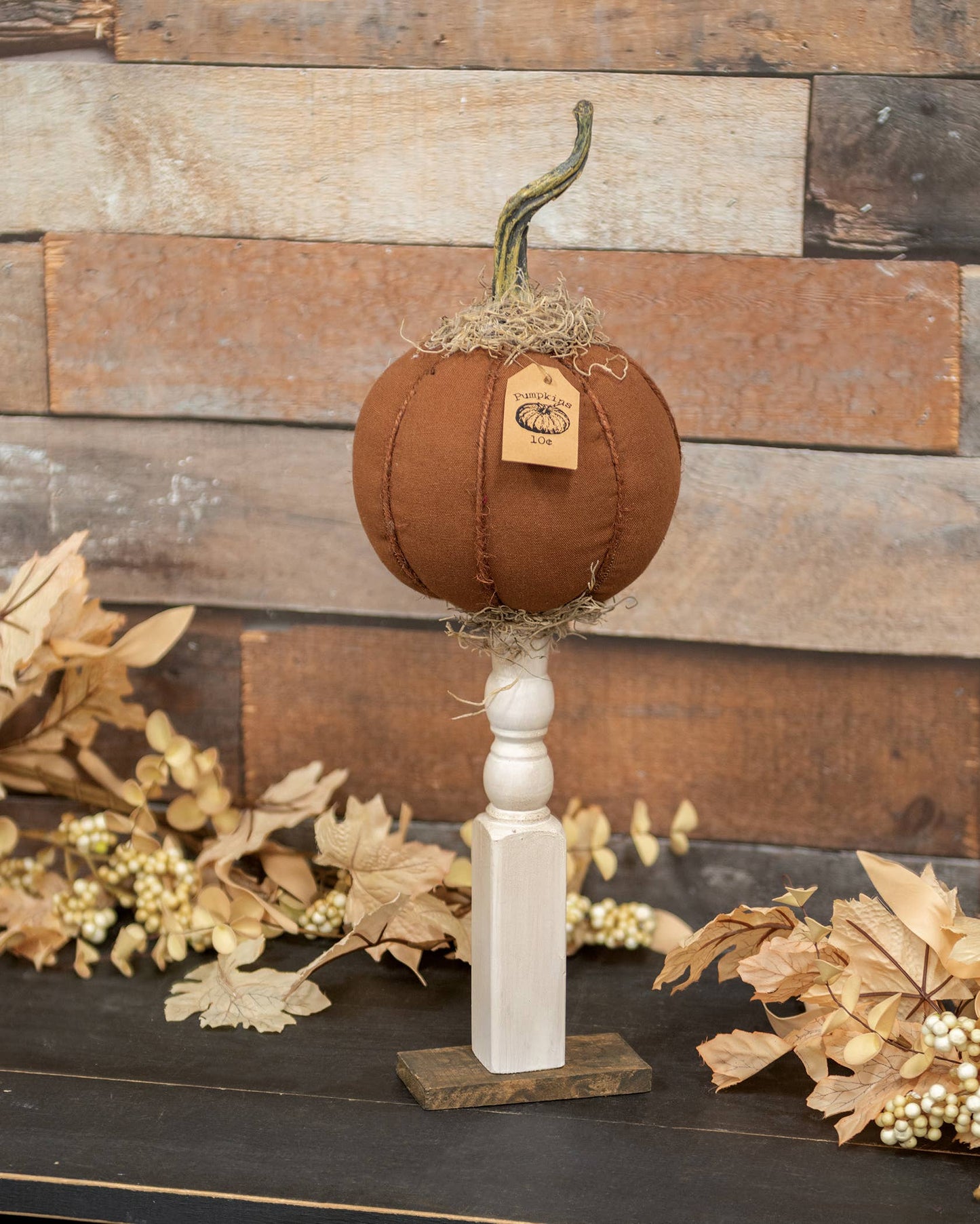 Primitive Pumpkin on Pedestal
