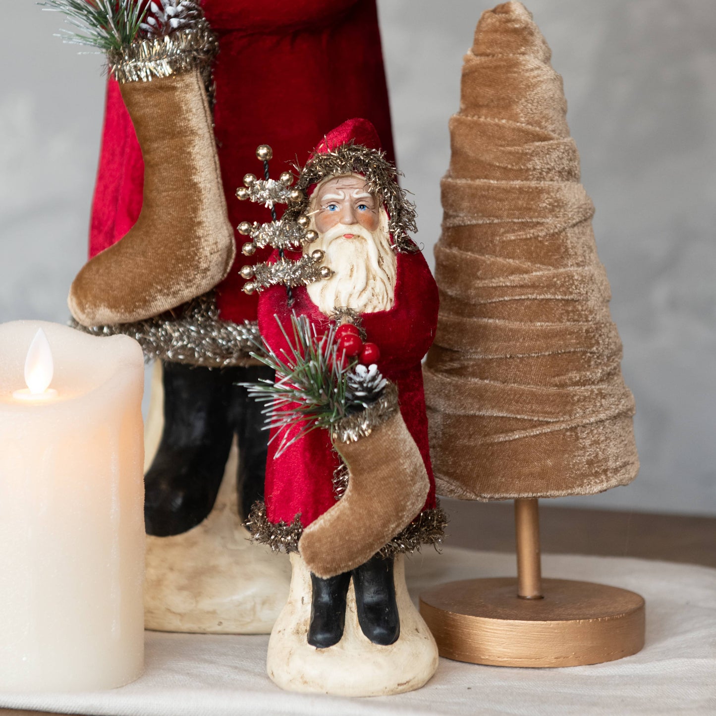 8" Wine Velvet Belsnickel
