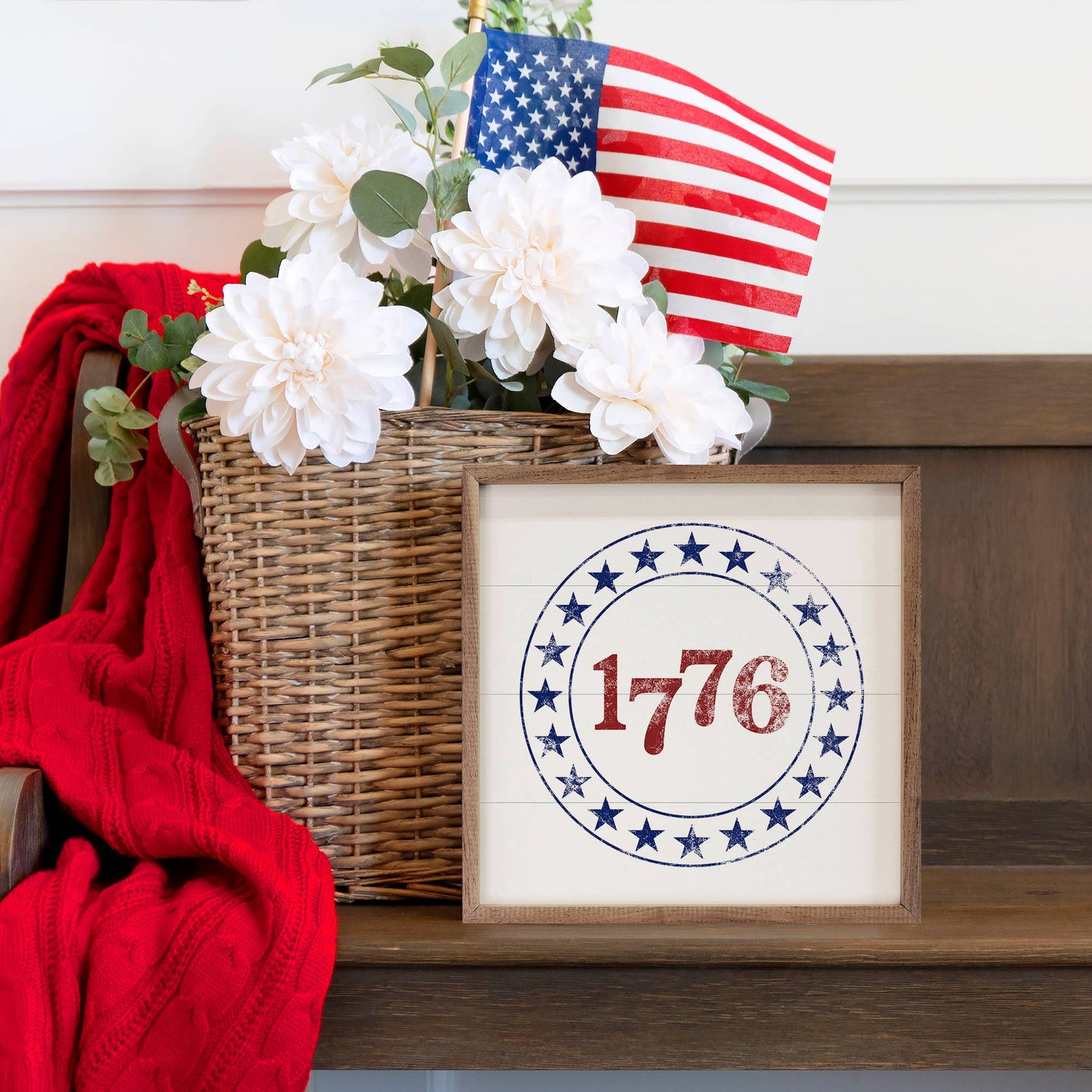 8"x8" "1776" - Framed