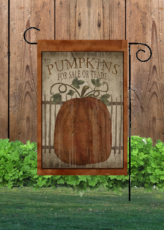 Pumpkins For Sale Garden Flag