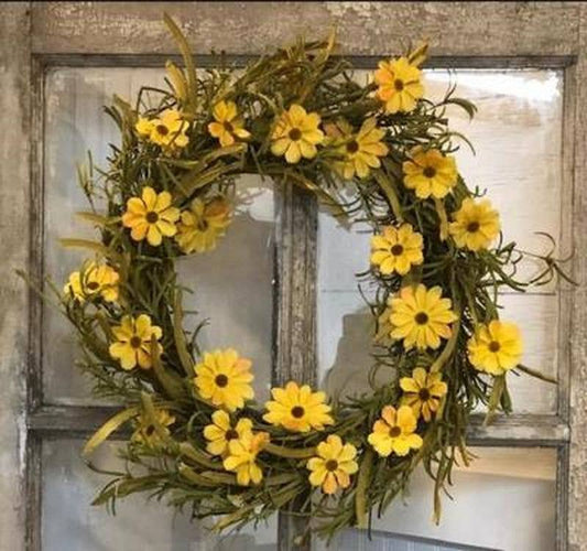Yellow Daisy Wreath
