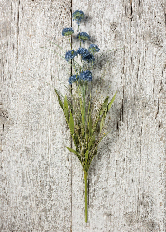 Pom Mix Blue Floral Pick