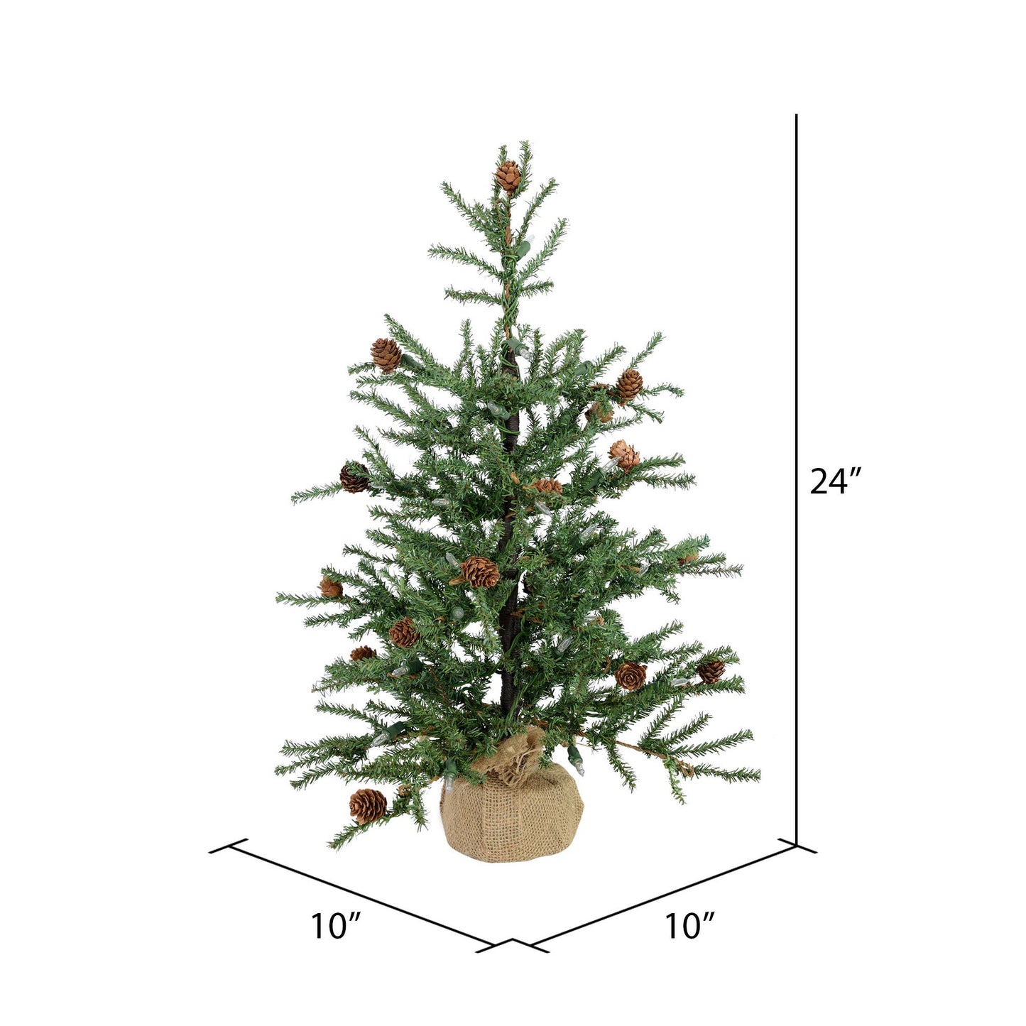 24" Carmel Pine Artificial Tree, Unlit