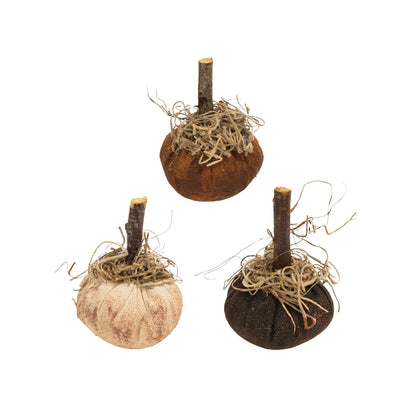 Primitive Mini Pumpkin - 3 Assorted