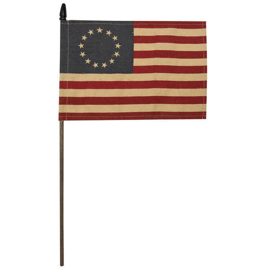 18" Teastained Betsy Ross Flag