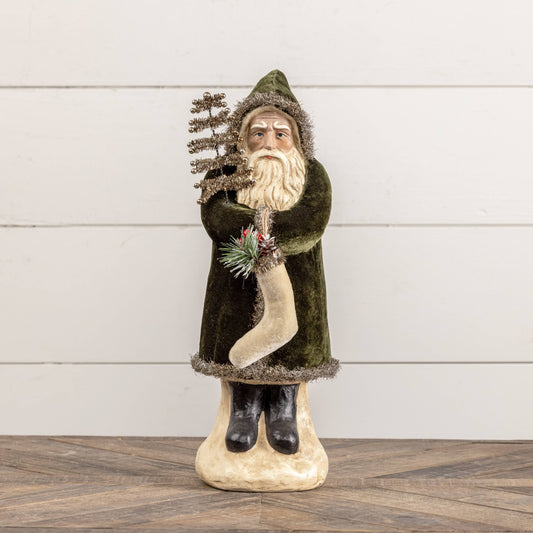16.5" Forest Green Velvet Belsnickel