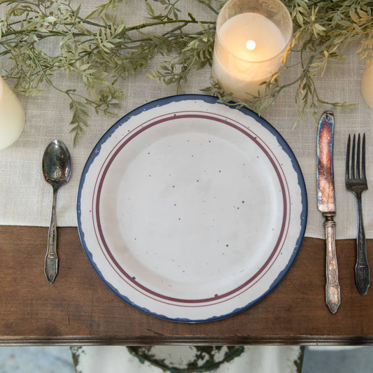 10" Blue and Red Plate