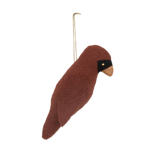 Stuffed Primitive Cardinal Christmas Ornament