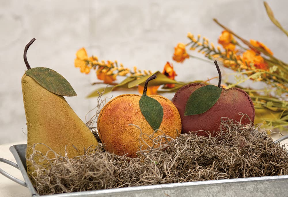 Stiffened Primitive Fruit Bowl Fillers - Set of 3