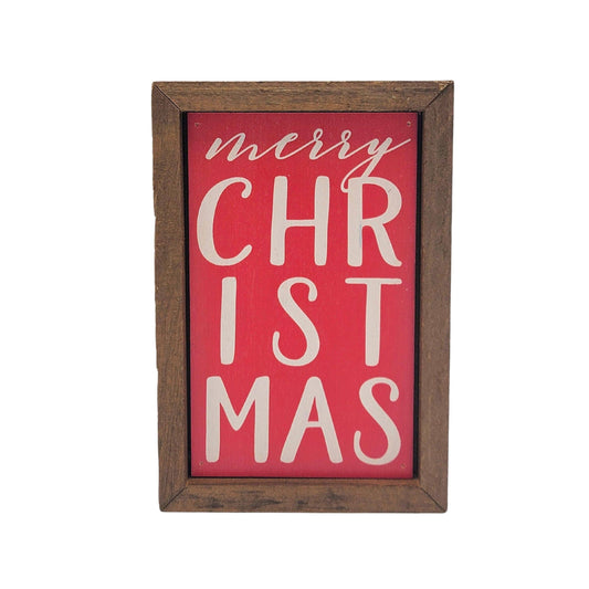 6X4 Merry Christmas Wall Accent Sign