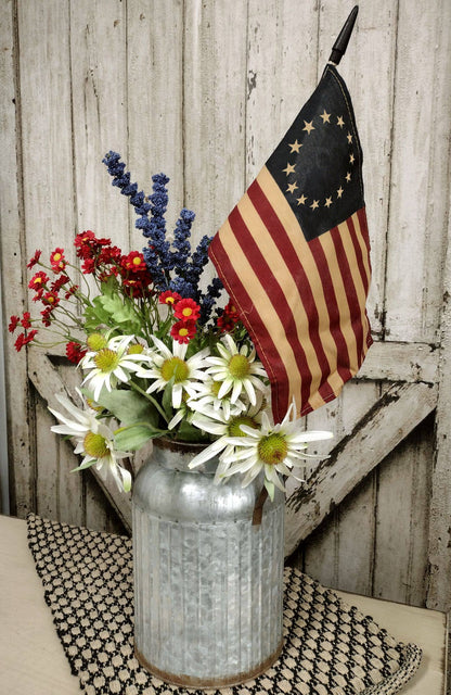 18" Teastained Betsy Ross Flag