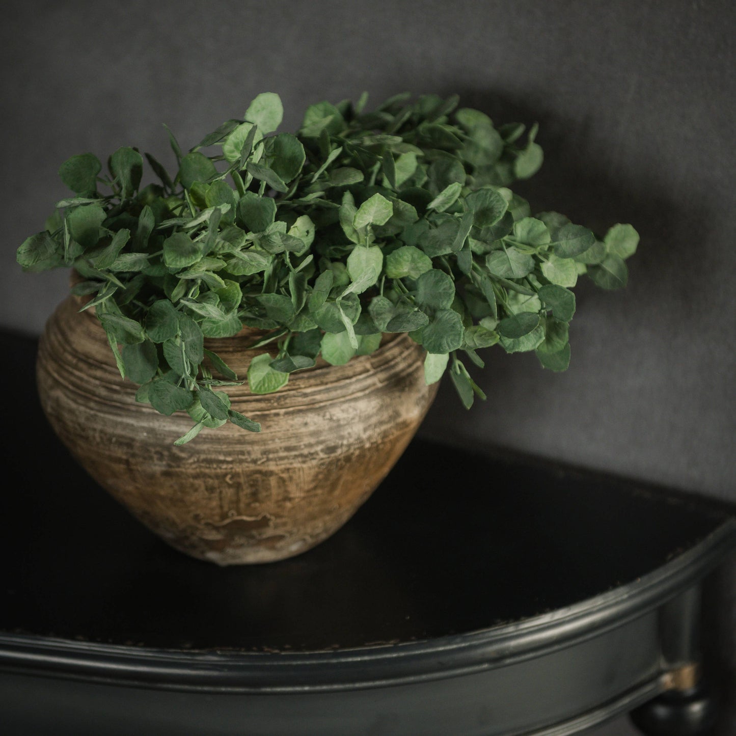 14.5" Dark Green Poplar Leaf Bush