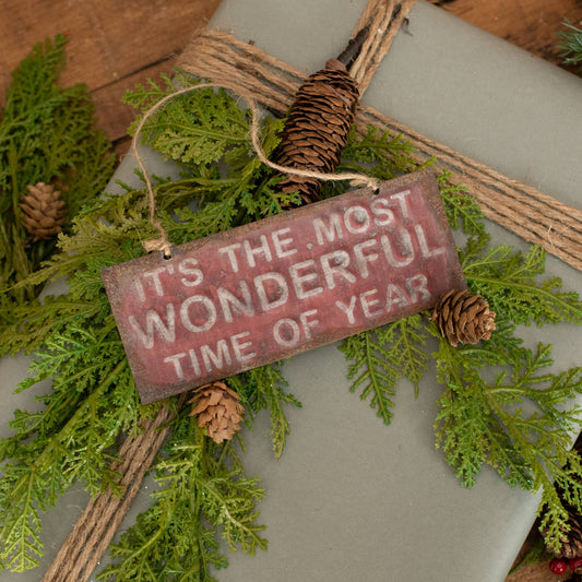 "Most Wonderful Time of The Year" Metal Ornament