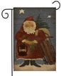 Santa with Sled Garden Flag