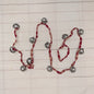 Silver Bells on Homespun Fabric Garland