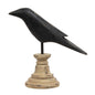 Wooden Crow On Pedestal