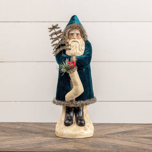 16.5" Deep Ocean Velvet Belsnickel