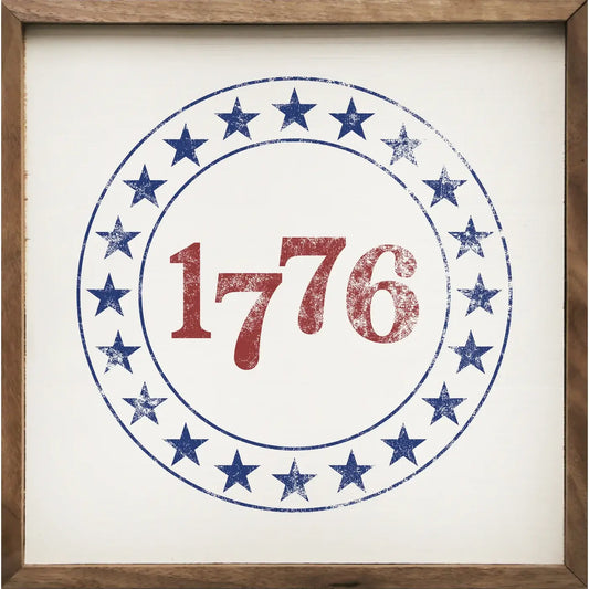 8"x8" "1776" - Framed