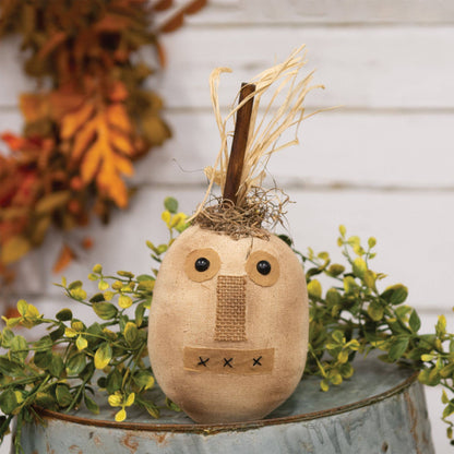 Primitive Cream Pumpkin Doll Face