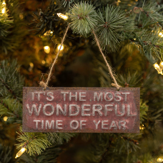 "Most Wonderful Time of The Year" Metal Ornament