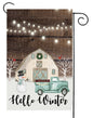 Hello Winter Garden Flag