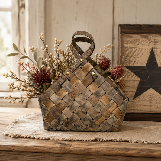 Rustic Woven Gathering Basket