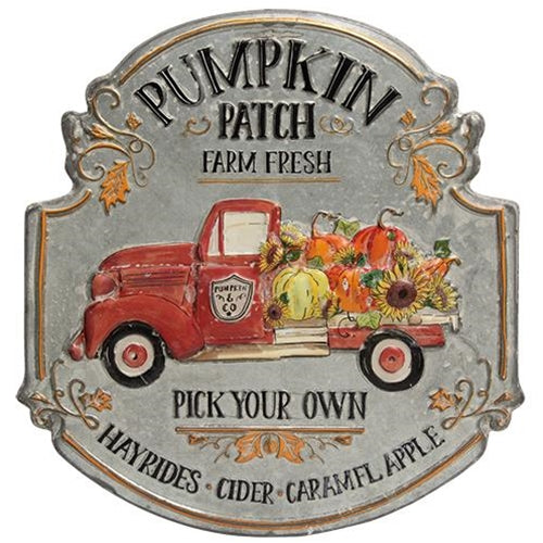 "Pumpkin Patch" Metal Sign