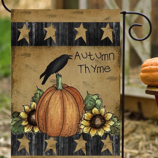 Autumn Thyme Garden Flag