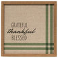 "Grateful, Thankful, Blessed" Feed Sack Sign