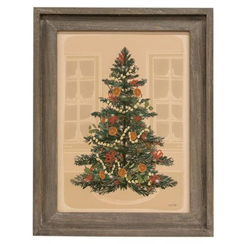 Vintage Framed Christmas Tree