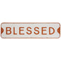 "Blessed" White Metal Sign