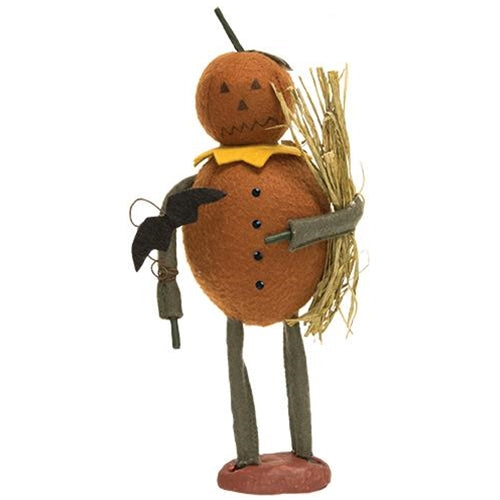 Pumpkin Man With Crow