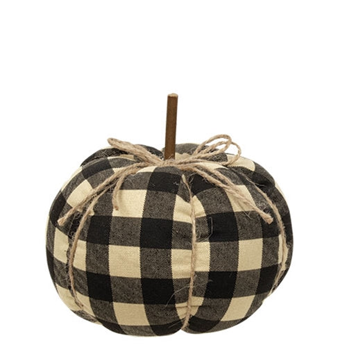 5" Buffalo Check Pumpkin