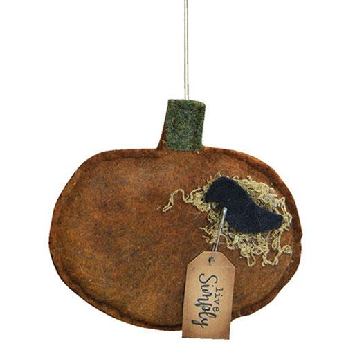 "Live Simply" Pumpkin Ornament