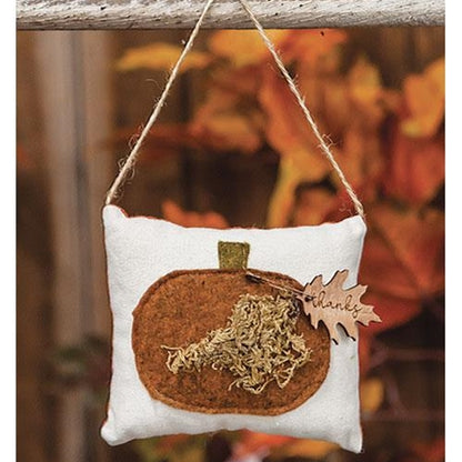 "Thanks" Pumpkin Ornament