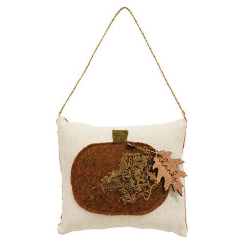 "Thanks" Pumpkin Ornament
