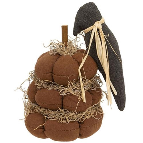 Primitive Pumpkin Stack W/Crow