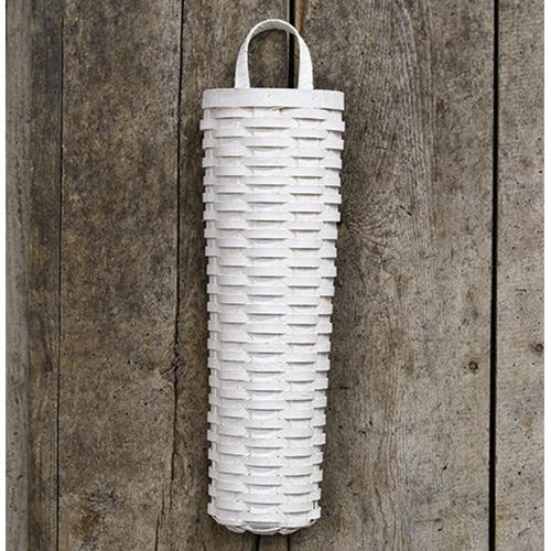 18" Whitewashed Long John Wall Basket