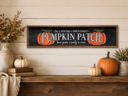 Pumpkin Patch Black Sign