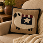 Liberty Sheep Hooked Pillow