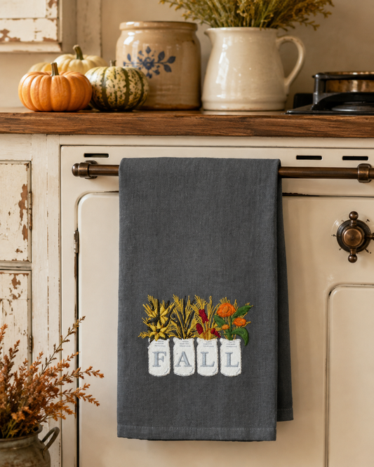 Fall Mason Jars Towel