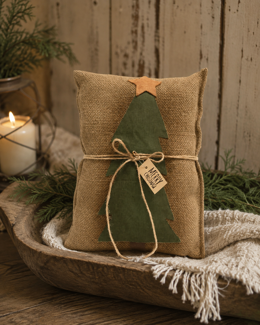 Merry Christmas Tree Decorative Pillow