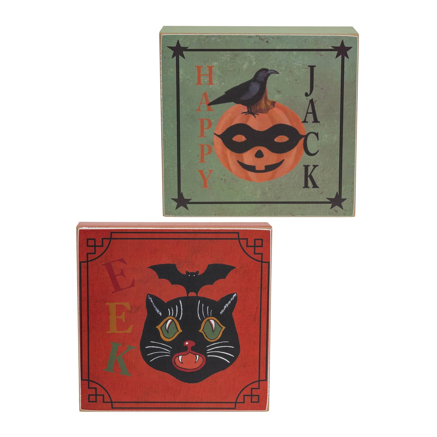 Vintage Halloween Sign - 2 Assorted